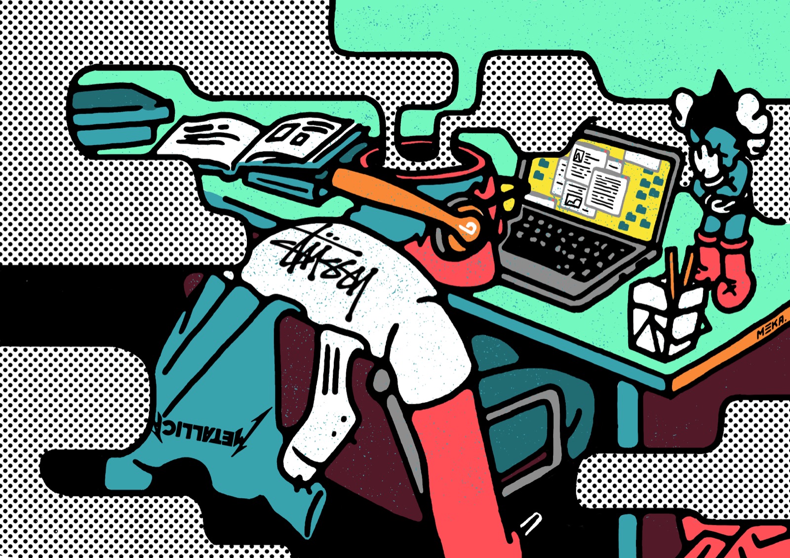Burnout — Illustration designed by Keep Pushing Studio, Montreal