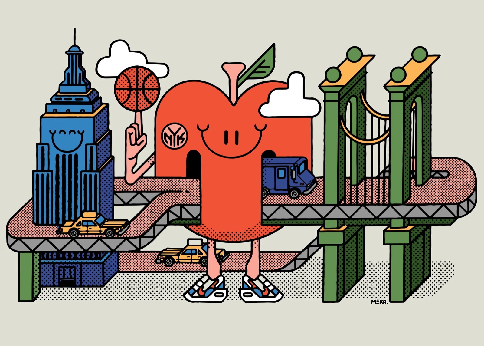 Big Apple — Illustration designed by Keep Pushing Studio, Montreal