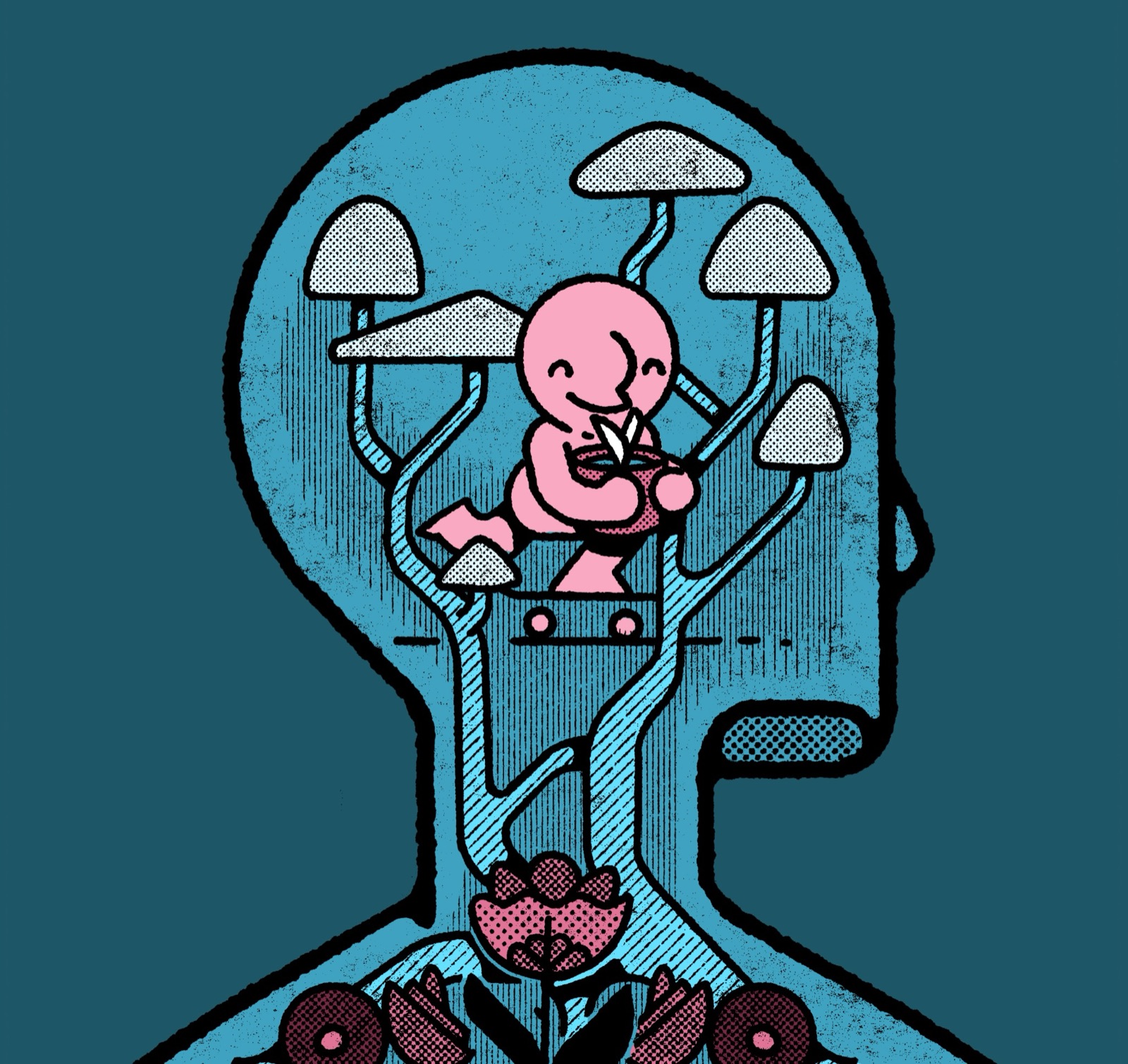 Illustration — Editorial designed by Keep Pushing Studio, Montreal