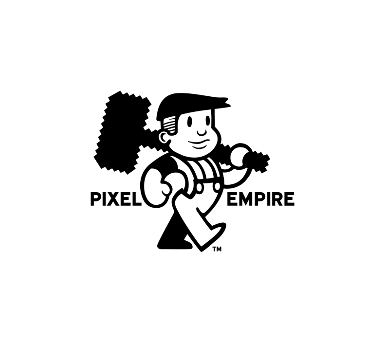 Pixel Empire — Mascot logo designed by Keep Pushing Studio, Montreal