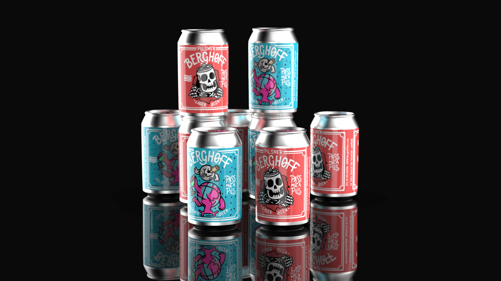 Berghoff Beer — Packaging designed by Keep Pushing Studio, Montreal