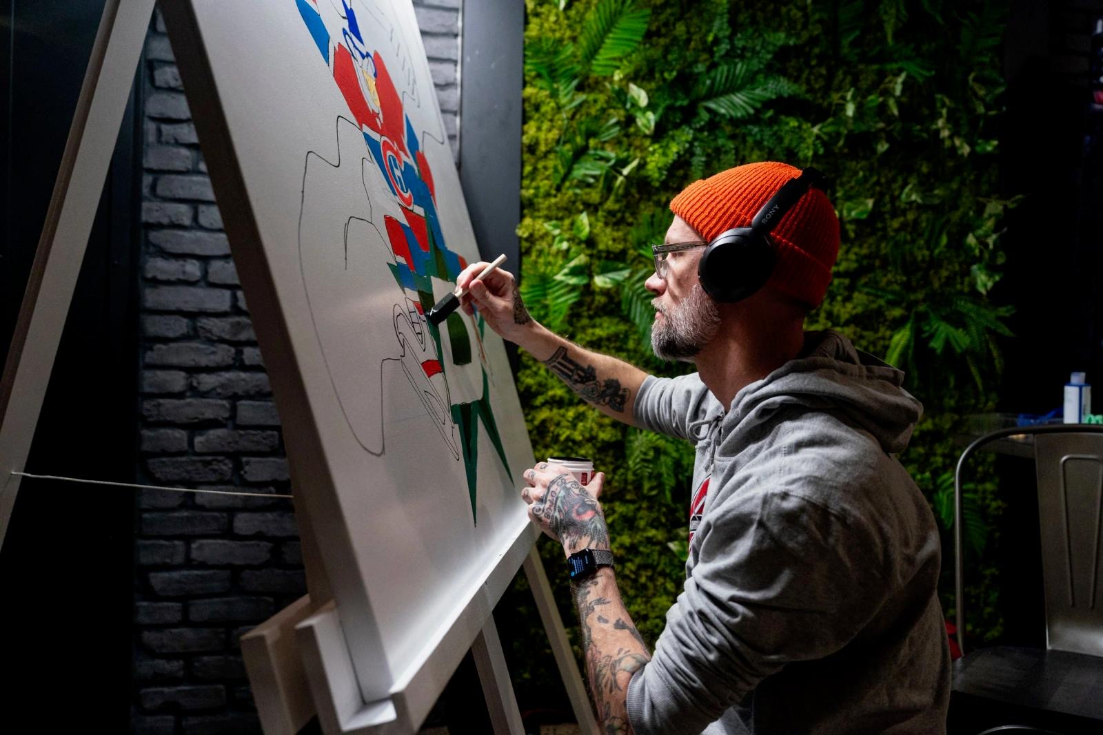 Canadiens — Live painting designed by Keep Pushing Studio, Montreal
