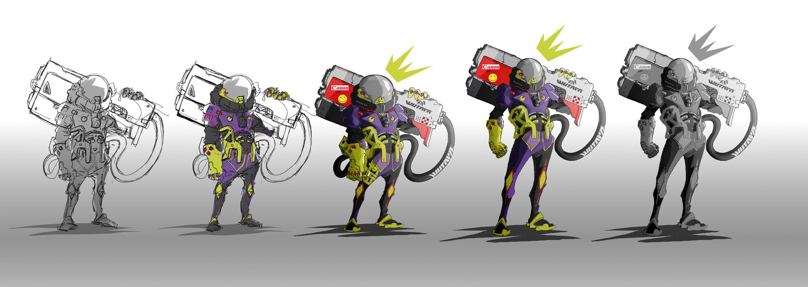 Chara sheet — Concept art designed by Keep Pushing Studio, Montreal