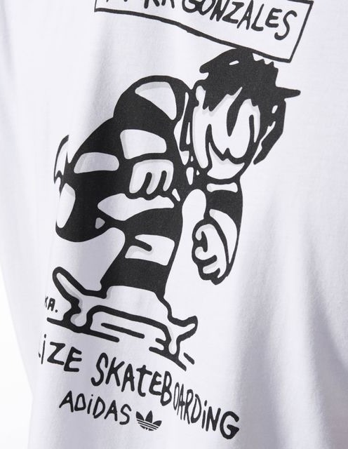 Mark Gonzales tribute print on white, adidas Skateboarding