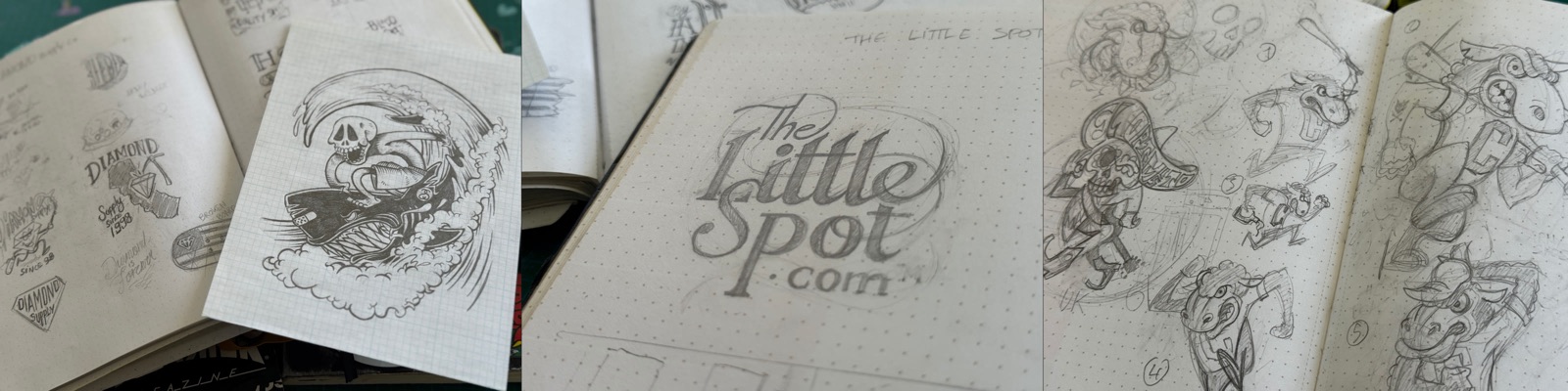 Foundations — sketchbook: letterforms, characters, first shapes