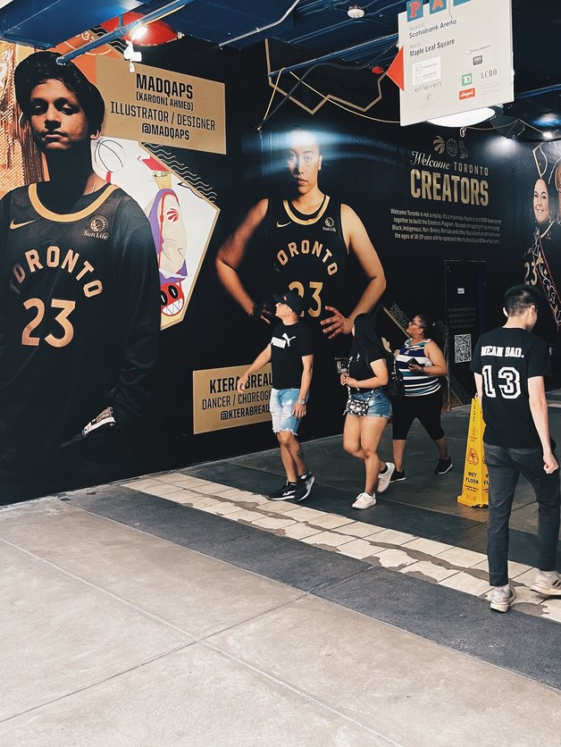 NBA Creators activation in Toronto — the artwork on site