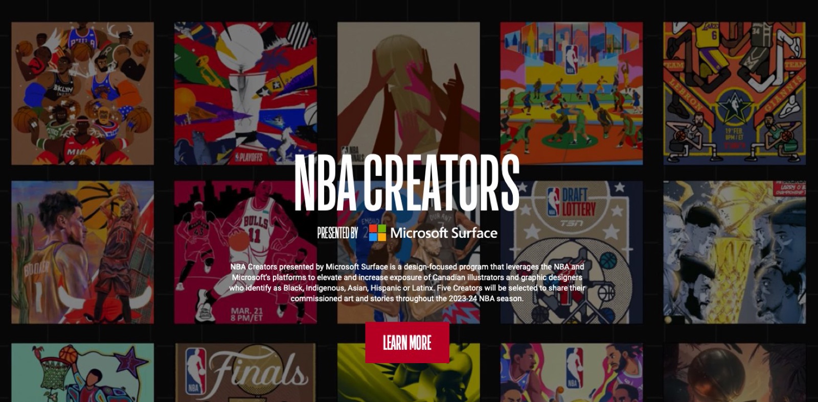 The NBA Creators programme page live, the season series published